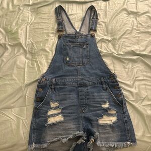 SO Blue Denim Overalls Vintage 2004